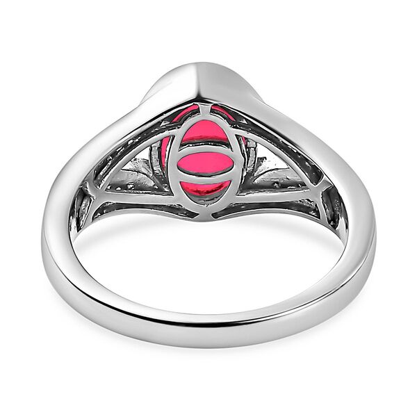 AA rosa äthiopischer Welo Opal und Zirkon-Ring - 1,37 ct. image number 6