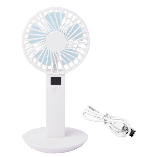 Tragbarer, wiederaufladbarer Power, Mini-Ventilator, Schwarz