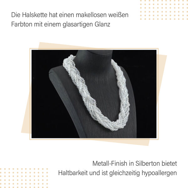 Geflochtene Glasperlen-Halskette image number 7