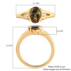 Natürlicher Jenipapo Andalusit und Zirkon Ring 925 Silber Gelbgold Vermeil  ca. 1,37 ct image number 6