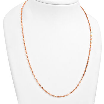 Italienische Valentinokette, ca. 50 cm, 925 Silber ros&eacute;vergoldet ca. 3,42g