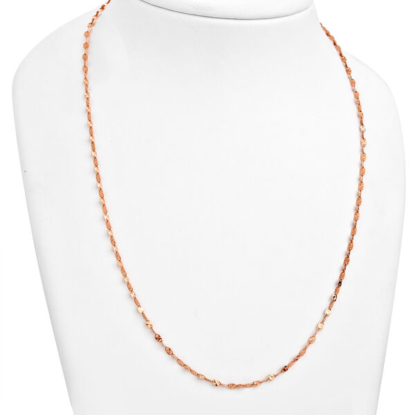 Italienische Valentinokette, ca. 50 cm, 925 Silber ros&eacute;vergoldet ca. 3,42g image number 1