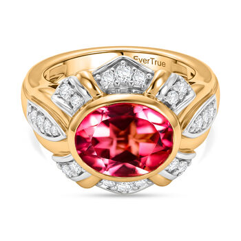 EverTrue Sunset Triplett Quarz und Zirkon zweifarbiger Ring - 4,32 ct.