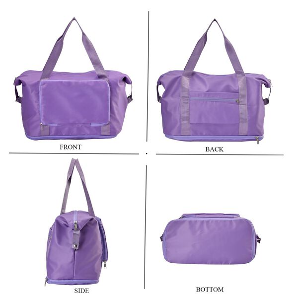 Nylon Faltbare Reisetasche Gr&ouml;&szlig;e: 40*28*23cm, 2 Steckf&auml;cher, lila image number 4