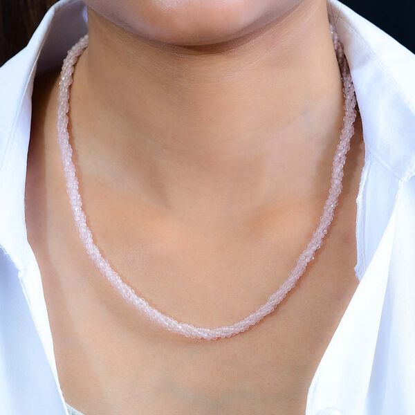 Rosenquarz Halskette, 60cm - 100 ct. image number 3