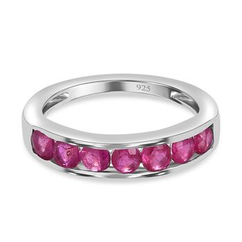 Afrikanischer Rubin (Fissure gef&uuml;llt) Ring, 925 Silber (Gr&ouml;&szlig;e 21.00) ca. 1.11 ct