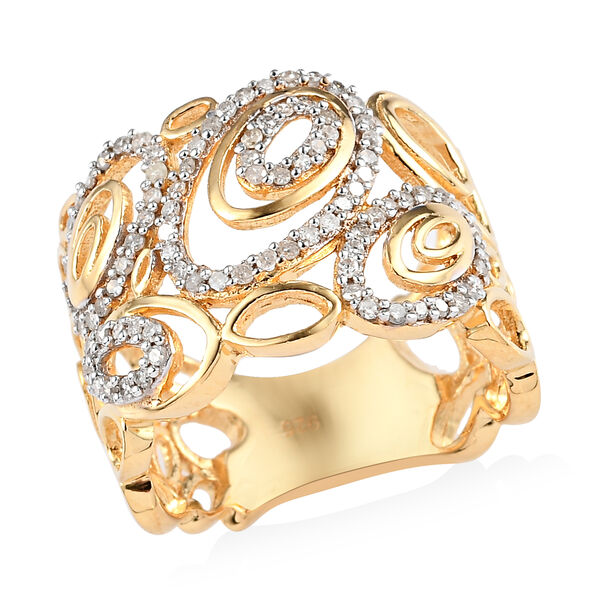 Weißer Diamant P Ringe 925 Silber ca. 0,33 ct. image number 4