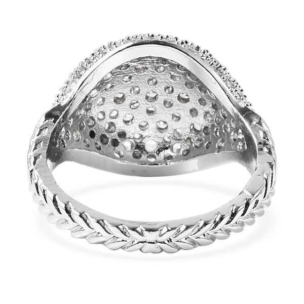 2er-Set k&uuml;nstlicher Diamant-Ring und Creolen in silberfarben ca. 0,40 ct image number 3