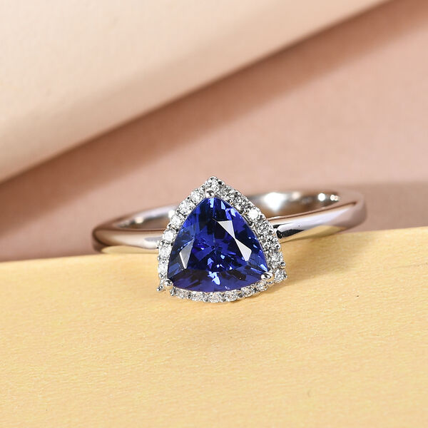 RHAPSODY AAAA Tansanit und Diamant-Ring, VS E-F, 950 Platin  ca. 1,37 ct image number 2