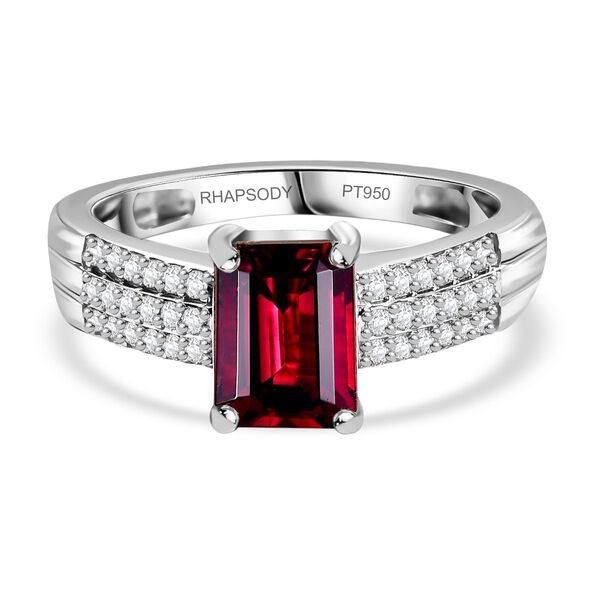 RHAPSODY AAAA Rubellit und VS Diamant Ring in 950 Platin - 1,78 ct. image number 0