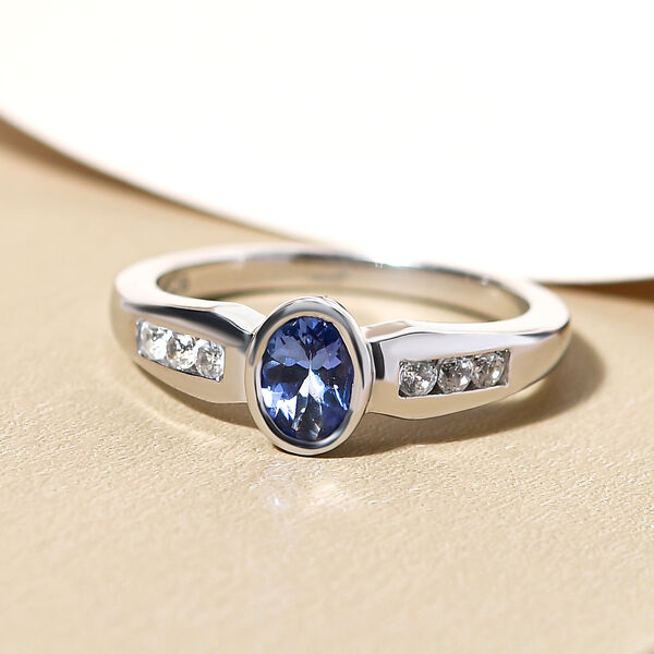 Tansanit und Zirkon Ring - 0,63 ct. image number 2