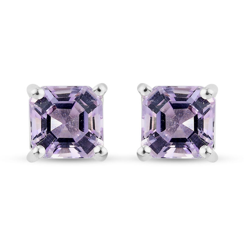 Rosa Amethyst Ohrstecker 925 Silber ca. 2,03 ct image number 0