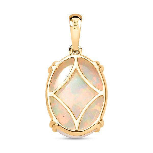 AAAA Natürlicher, äthiopischer Welo Opal-Anhänger in 585 Gold - 14,87 ct. image number 6