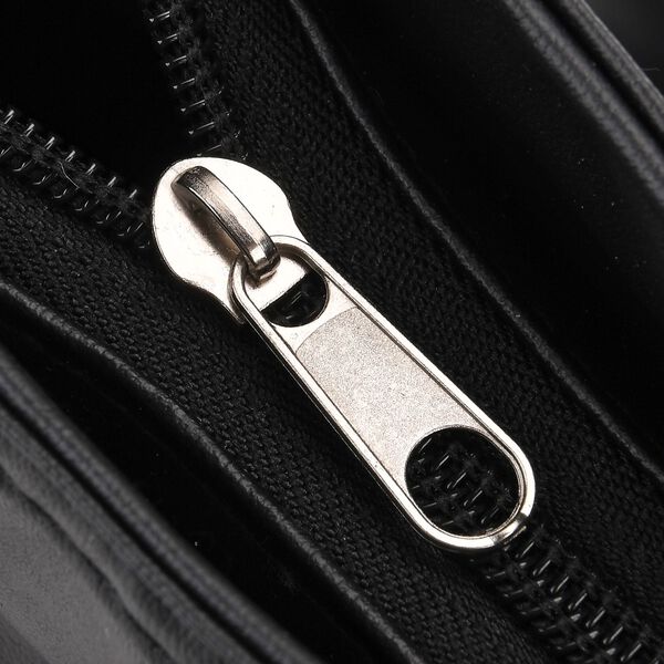 Umhängetasche aus Leder, Patchwork-Design, 31×11×27cm, Burgund image number 7