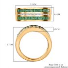 AAA Smaragd, Weißer Zirkon Ring, 925 Silber Gelbgold Vermeil, (Größe 20.00) ca. 1.41 ct image number 6