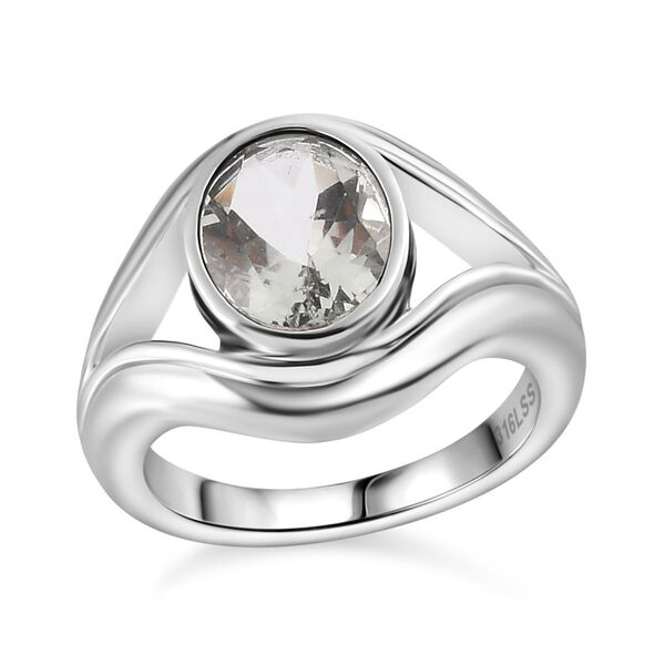 Prasiolith Ring, Edelstahl, (Gr&ouml;&szlig;e 17.00), ca. 2.38 ct image number 4