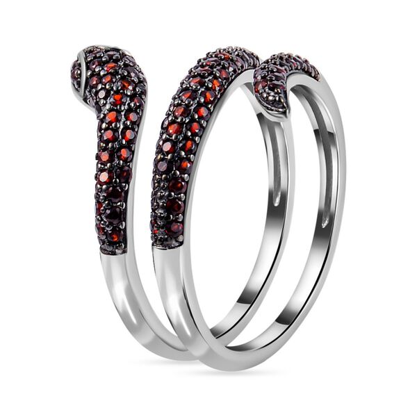 Roter Granat Ring, 925 Silber Zweifarbig, (Gr&ouml;&szlig;e 16.00), ca. 0.95 ct image number 5