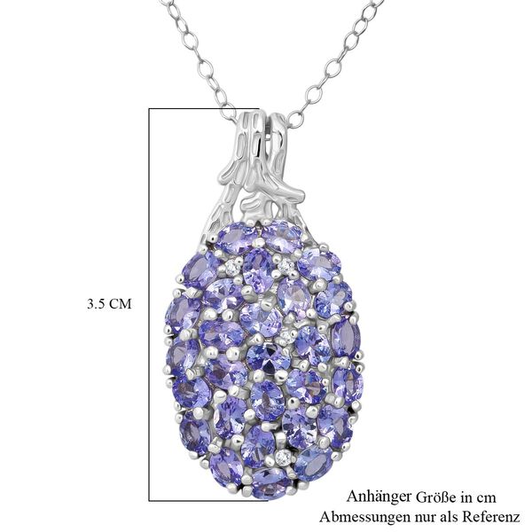D'Joy Tansanit und Zirkon Anh&auml;nger mit 50cm Kette - 4,70 ct. image number 6