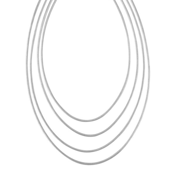 Schlangen-Halskette 50cm, Silberton