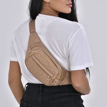 Bauchtasche mit RFID-Schutz, beige