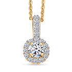 LUXURIANT DIAMOND - Lab Grown Diamant SI-GH Schmuckset ca. 50 cm 925 Silber 750 Gelbgold Vermeil ca. 0.45ct