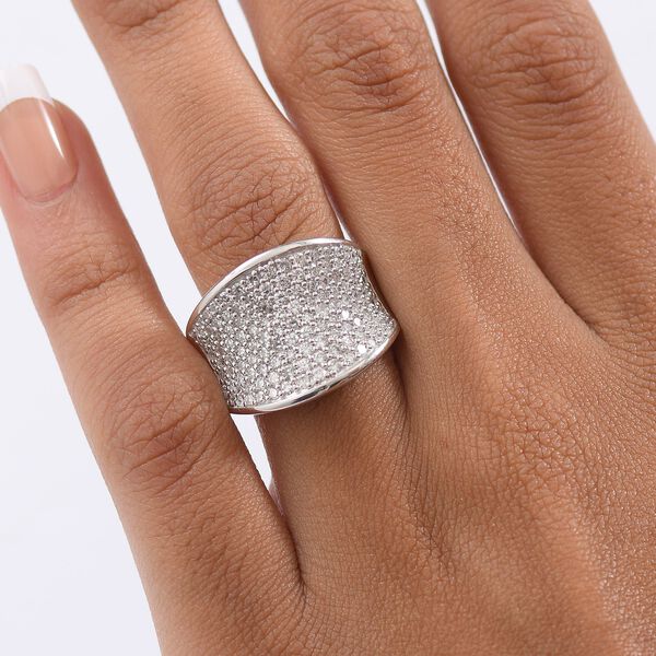 LUXURIANT SGL zertifizierter SI-GH Labor Diamant Ring, 925 Silber rhodiniert - 1,50 ct. image number 3