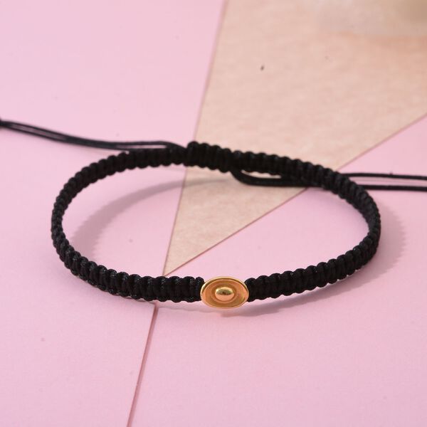 Flexibles Fadenarmband mit Kim Tung-Anh&auml;nger in 999 Gold, 19cm image number 1