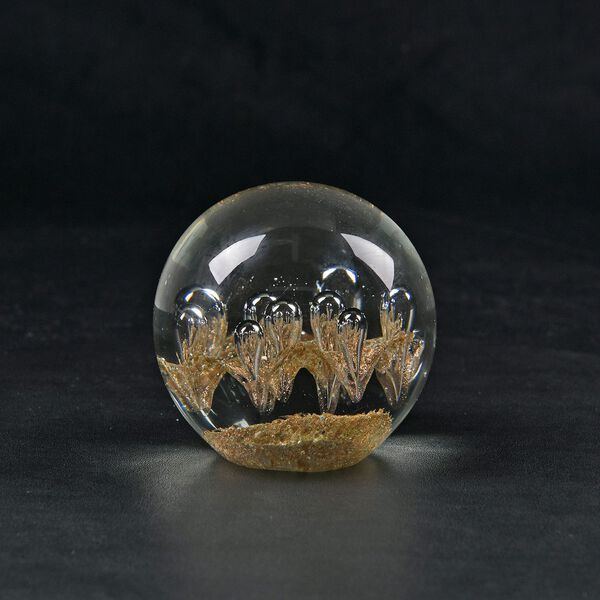 Glasball mit LED-Lichtbasis &ndash; Gold image number 3