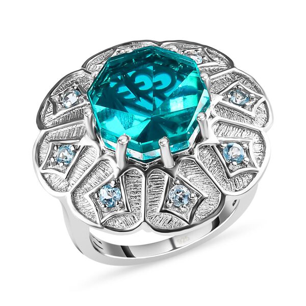 GP Italian Garden Kollektion - Capri blauer Quarz, Schweizer Blautopas und blauer Saphir-Ring - 7,47 ct. image number 3