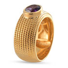 Afrikanischer Amethyst Ring Messing vergoldet  ca. 1,16 ct image number 4