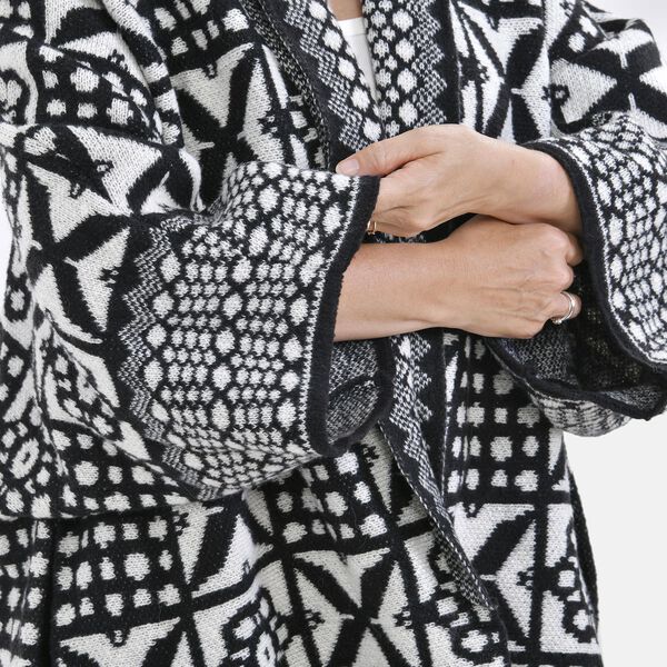 Oversized Cardigan Damen, Schwarz image number 5