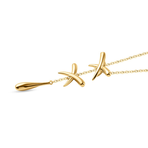 Lucy Q Kiss Collection- Anh&auml;nger mit 50cm Kette in Silber mit 750 Gelbgold Vermeil image number 4