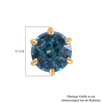 AAA Ratnakiri blaue Zirkon-Ohrringe - 2 ct.