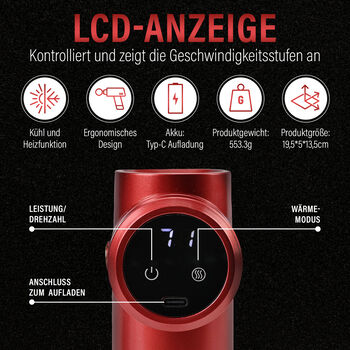 Massagepistole mit 6 Geschwindigkeitsstufen