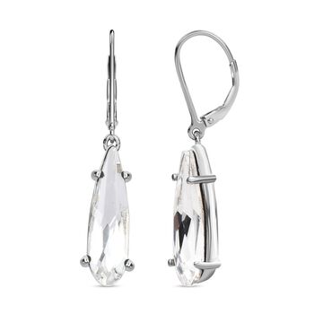 Wei&szlig;er Kristall Ohrringe  Edelstahl