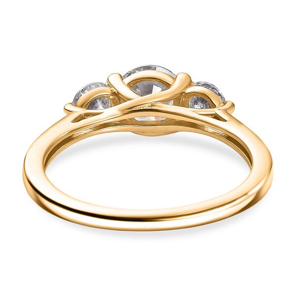 D'Joy Moissanit Ring, 925 Silber vergoldet - 1,22 ct. image number 6