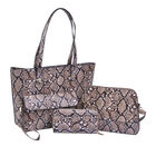 Passage - 4er-Set, Handtasche, Crossbody Tasche, Clutch und Brieftasche mit Python Muster image number 0