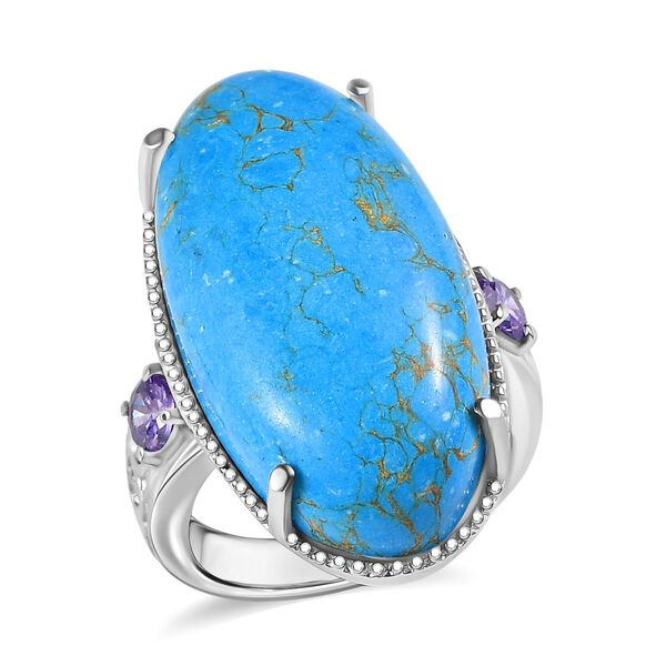 EverTrue blauer T&uuml;rkis und blauer Zirkonia Ring image number 3