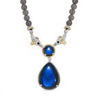 D'Joy AAA Labradorit Halskette ca. 45 cm 925 Silber Rhodiniert und 750 Gelbgold Vermeil ca. 65,52 ct.