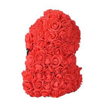Rosen Teddyb&auml;r mit Fliege, Rot
