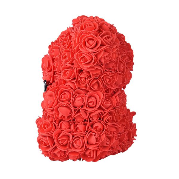 Rosen Teddyb&auml;r mit Fliege, Rot image number 2