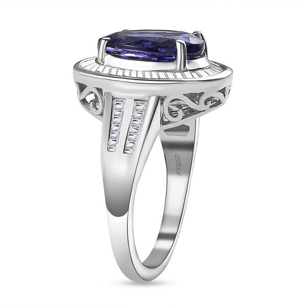 RHAPSODY AAAA Tansanit und VS Diamant Ring in 950 Platin - 5,59 ct. image number 5