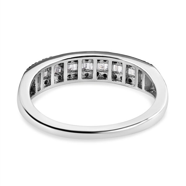 Weißer und blauer Diamant Ring, 925 Silber platiniert (Größe 20.00) ca. 0.25 ct image number 6