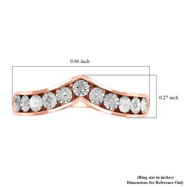 Wishbone Diamond Ring, 925 Silber mit Ros&eacute;gold Vermeil image number 4
