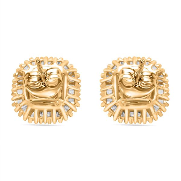 Zertifiziert und geprüft AAA gelbe Saphir, gelbe und weiße Diamant Ohrringe in 585 Gold - 2,44 ct. image number 4