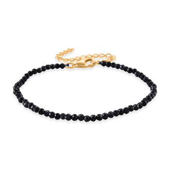 D'Joy Ceylon-Saphir Armband ca. 18 cm 925 Silber Vergoldet ca. 8,00 ct.