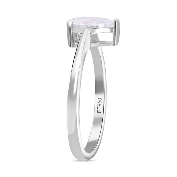 LUXURIANT IGI zertifizierte VS-EF Labor Diamant Ring in 950 Platin - 1 ct. image number 2
