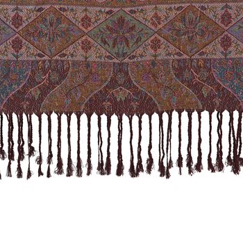 Schal mit Paisley-Muster und Fransen, Einheitsgr&ouml;&szlig;e, Rot