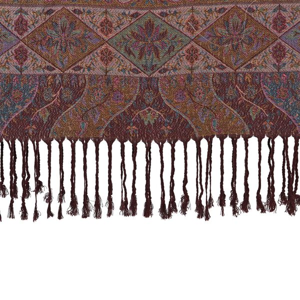 Schal mit Paisley-Muster und Fransen, Einheitsgröße, Mittelbraun image number 3