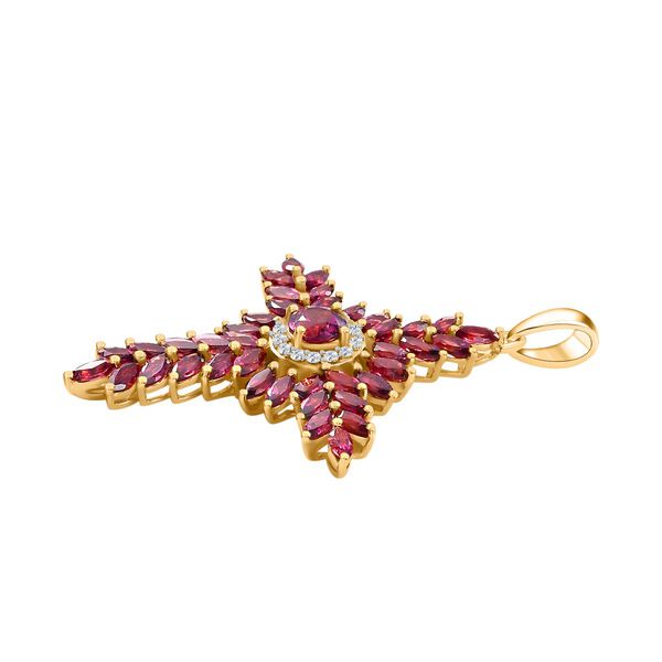 Rhodolith Granat und Zirkon Anhänger - 4,90 ct. image number 4